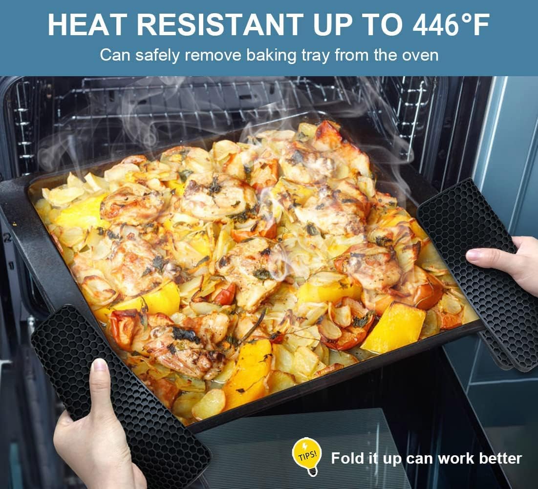 Silicone Trivet Mats - 4 Heat Resistant Non-Slip Hot Pads